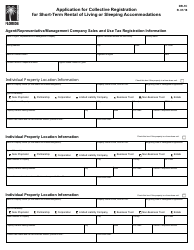 Form DR-1c Application for Collective Registration for Short-Term Rental of Living or Sleeping Accommodations - Florida, Page 3