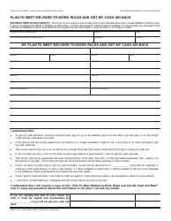 Document preview: Form WTW29 Plan to Meet Welfare-To-Work Rules and Get My Cash Aid Back - California