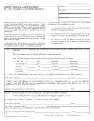 Form WTW8 &quot;Student Financial Aid Statement Welfare-To-Work Supportive Services&quot; - California