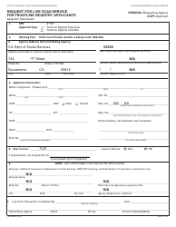 Form TLR9163A Request for Live Scan Service for Trustline Registry Applicants - California