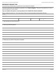 Form TLR301E Trustline Reference Request - Exemption - California