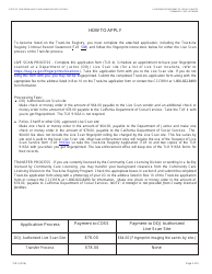 Form TLR4 Trustline Registry Ancillary Day Care Center Provider Application - California, Page 2