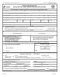 Form TLR4 Trustline Registry Ancillary Day Care Center Provider Application - California, Page 3