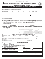 Form TLR1 Trustline Registry in-Home/License Exempt Child Care Provider Program Background Check Application - California, Page 3