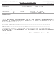 Document preview: Form TEMP2120 Welfare to Work Referral - California