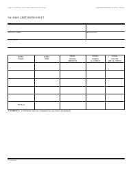 Document preview: Form SR2-54 54 Hour Limit Worksheet - California