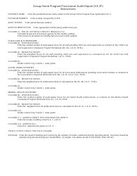 Form SR2P Group Home Program Provisional Audit Report - California, Page 2