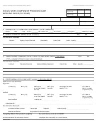 Document preview: Form SR2B-WP Social Work Component Program Audit Working Paper - California