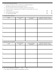 Form SR2-WP Entrance Questionnaire - California, Page 2