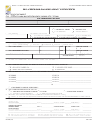 Document preview: Form SOC2250 Application for Qualified Agency Certification - California