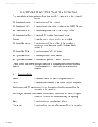 Form SOC2248 Ihss Complaint of Suspected Fraud Form - California, Page 3