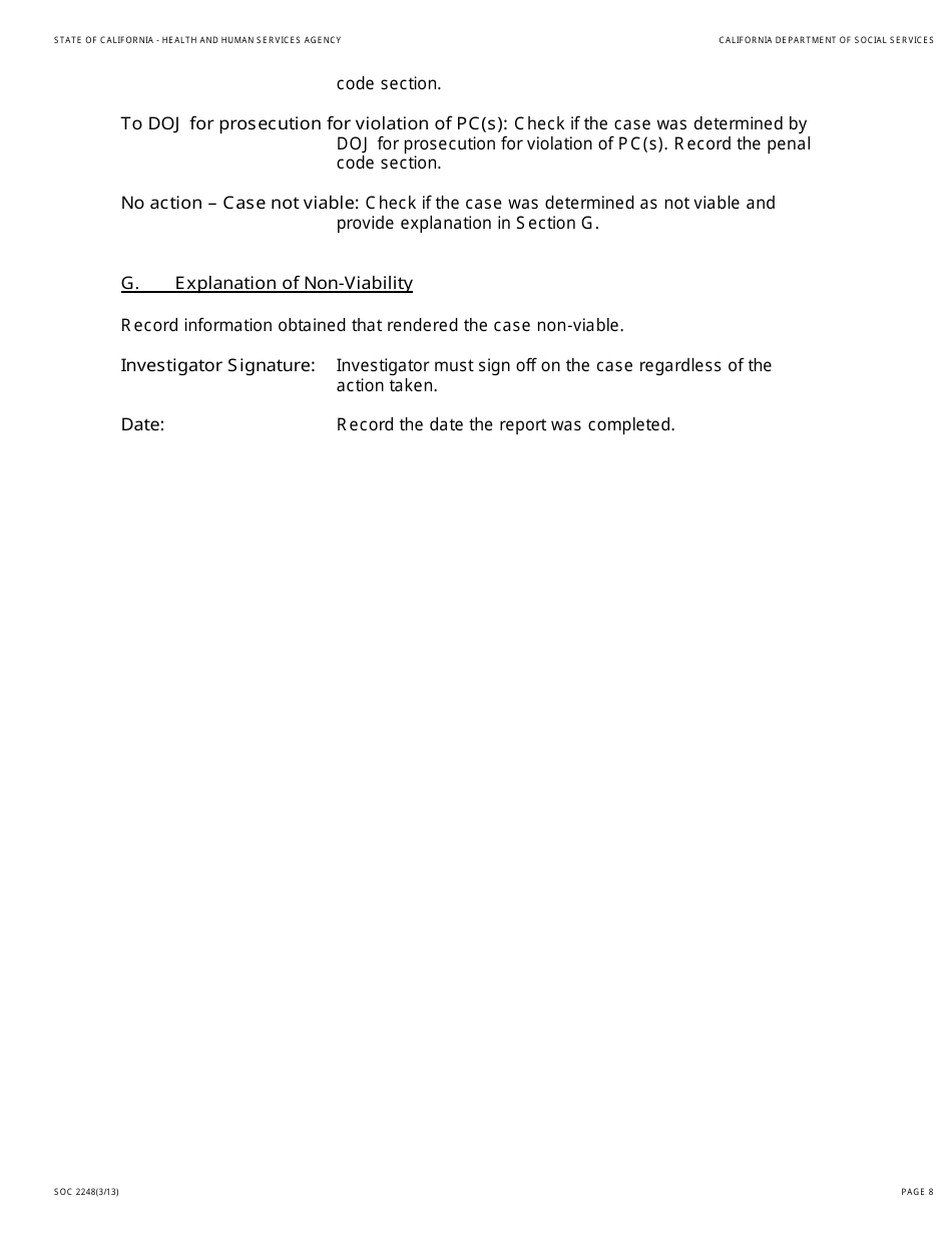 Form SOC2248 Ihss Complaint of Suspected Fraud Form - California, Page 8