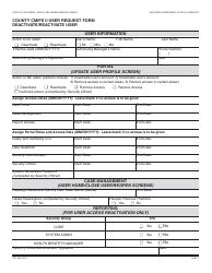 Document preview: Form SOC883 County Cmips II User Request Form Deactivate/Reactivate User - California