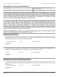 Form SOC837 Supplement to the Rate Questionnaire - California