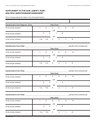 Document preview: Form SOC835 Supplement to the Dual Agency Rate - Multiple Questionnaire Worksheet - California