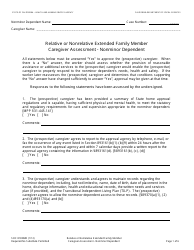 Document preview: Form SOC818NMD Relative or Nonrelative Extended Family Member Caregiver Assessment - Nonminor Dependent - California
