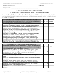 Form SOC817NMD Checklist of Health and Safety Standards for Approval of Family Caregiver Home &quot; Nonminor Dependent - California