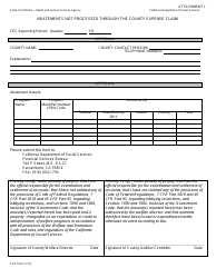 Document preview: Form SOC812A Attachment I Abatements Not Processed Through the County Expense Claim - California