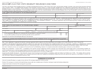 Document preview: Form SOC409 Ihss/Cmips Elective State Disability Insurance (Sdi) Form - California