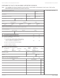 Document preview: Form SOC310 Statement of Facts for in-Home Supportive Services - California