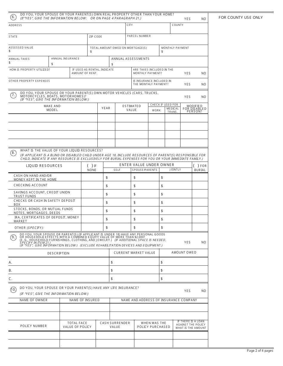 Form SOC310 Statement of Facts for in-Home Supportive Services - California, Page 2