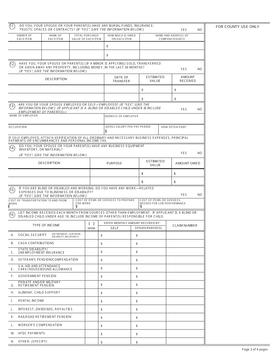 Form SOC310 Statement of Facts for in-Home Supportive Services - California, Page 3