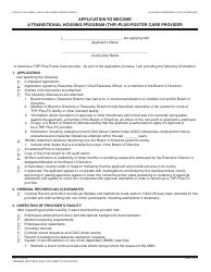 Document preview: Form SOC170 Application to Become a Transitional Housing Program (Thp)-plus-Foster Care Provider - California