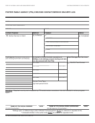 Document preview: Form SOC160 Foster Family Agency (Ffa) Cws/Cms Contact/Service Delivery Log - California