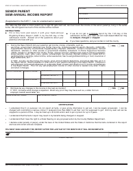 Document preview: Form SAR73 Senior Parent Semi-annual Income Report - California