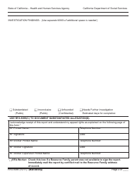 Form RFA9099 Complaint Investigation Report - California, Page 2