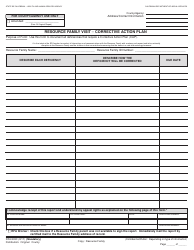 Document preview: Form RFA809C Resource Family Visit - Corrective Action Plan - California