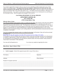 Form RFA09E Notice of Action and Exclusion Order - California, Page 3