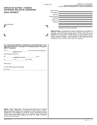 Document preview: Form NA1281 Notice of Action - Change Approved Relative Caregiver (ARC) Payment - California