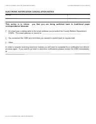 Document preview: Form NA1275 Electronic Notification Cancellation Notice - California