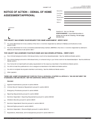 Document preview: Form NA1271 Notice of Action - Denial of Home Assessment/Approval - California