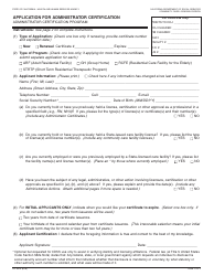 Form LIC9214 Application for Administrator Initial Certification - Administrator Certification Program - California