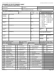Document preview: Form LIC9029A Statement of Facts Summary Sheet - California