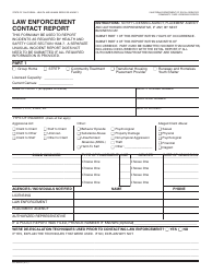 Document preview: Form LIC624-LE Law Enforcement Contact Report - California