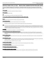 Form LIC622a Medication Administration Record (MAR) - California, Page 3