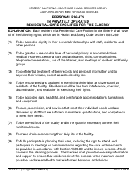 Form LIC613c-2 Personal Rights in Privately Operated Residential Care Facilities for the Elderly - California, Page 3