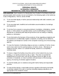 Form LIC613c-2 Personal Rights in Privately Operated Residential Care Facilities for the Elderly - California, Page 7