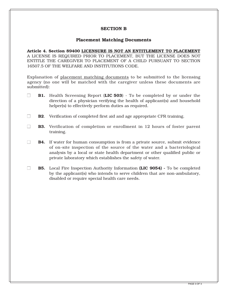 Instructions for Form LIC283 Foster Family Home Application - California, Page 3
