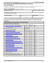 Form LIC281D Application and Supporting Documentation Checklist Foster Family Agency - California