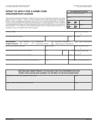 Form HCS200A Intent to Apply for a Home Care Organization License - California