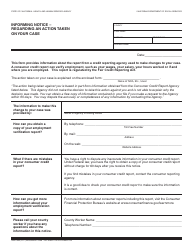 Document preview: Form GEN1390 Informing Notice - Regarding an Action Taken on Your Case - California