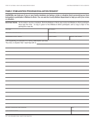Document preview: Form FSP1 Family Stabilization Program Evaluation Request - California