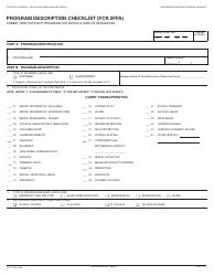 Form FCR2FFA Program Description Checklist - California