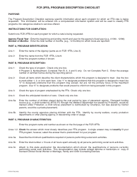 Form FCR2FFA Program Description Checklist - California, Page 3