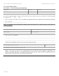 Document preview: Form FC1633C Ssi Screening Guide Section C - Application Inforamtion - California