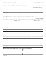 Document preview: Form FC11 (AUDITS) Receipt for Delivery of Records (Audits) - California